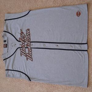 Harley-Davidson sleeveless button-up, size 3XL